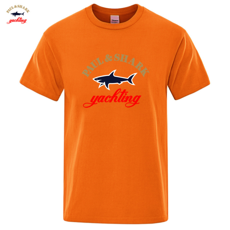 2025. gada Amazon Wish Eiropas un Amerikas pārrobežu vasaras haizivs apdrukas modes pāru tīras kokvilnas īsroku T-krekls vīriešiem un sievietēm