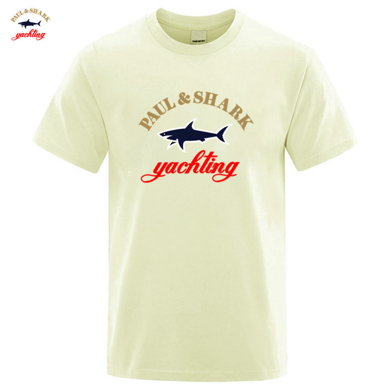 2025. gada Amazon Wish Eiropas un Amerikas pārrobežu vasaras haizivs apdrukas modes pāru tīras kokvilnas īsroku T-krekls vīriešiem un sievietēm