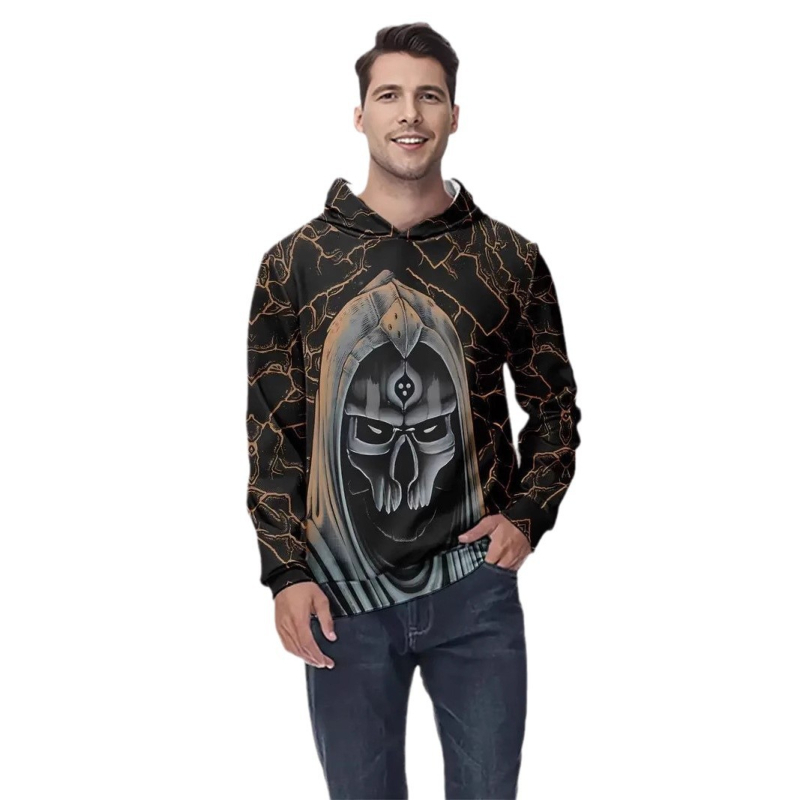 Amazon Cross-border Νέο Ανδρικό Φούτερ με Κουκούλα με Μακρύ Μανίκι 3D Ψηφιακή Εκτύπωση Street Fashion Τυπωμένο Ριχτό Πουλόβερ