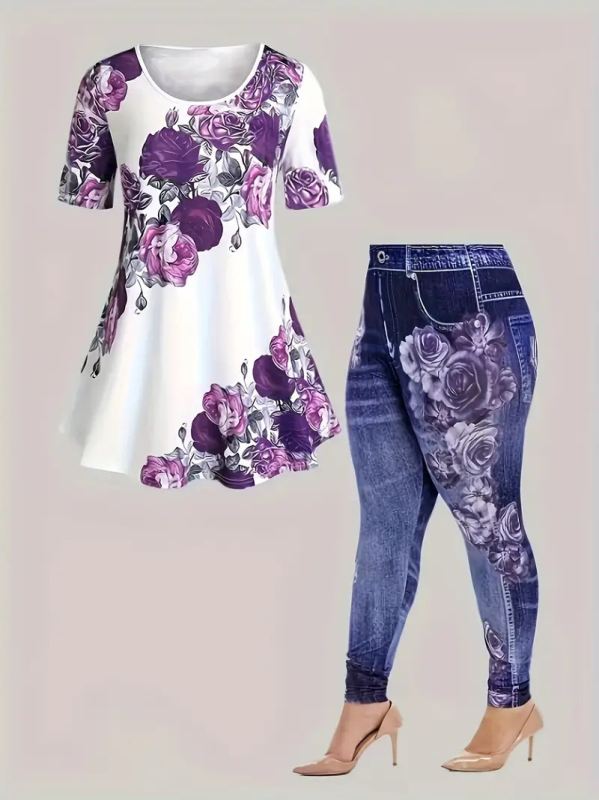 Fete cu mânecă scurtă, nou, primăvară și vară, respirabil, top, stil denim, slim, pantaloni de yoga, costum de modă european și american