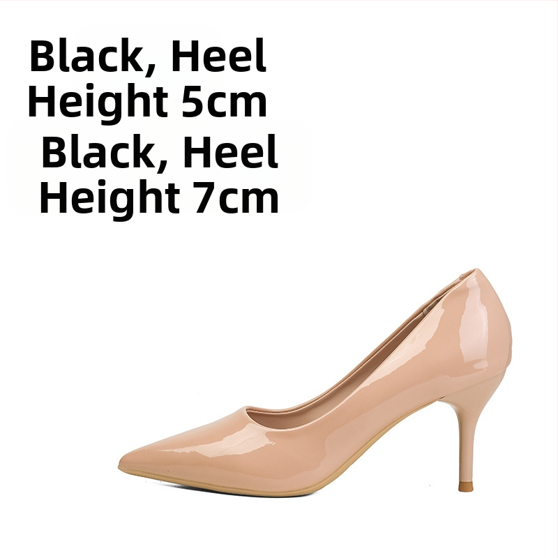 Visoke potpetice za žene, stiletto potpetice, nove bijele profesionalne cipele sa špicastim vrhom, nišni elegantni dizajn, boje kože