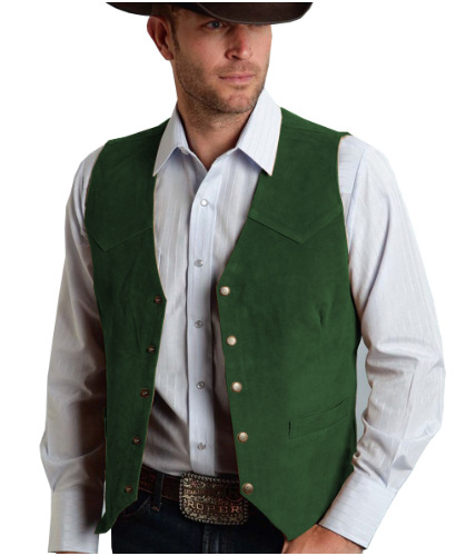 Vyriška zomšinė liemenė. Verslo stiliaus, prigludusi liemenė.