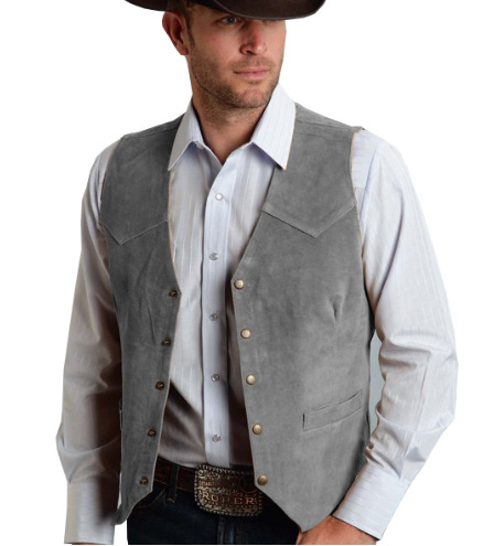 Vyriška zomšinė liemenė. Verslo stiliaus, prigludusi liemenė.