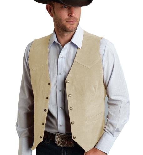 Vyriška zomšinė liemenė. Verslo stiliaus, prigludusi liemenė.