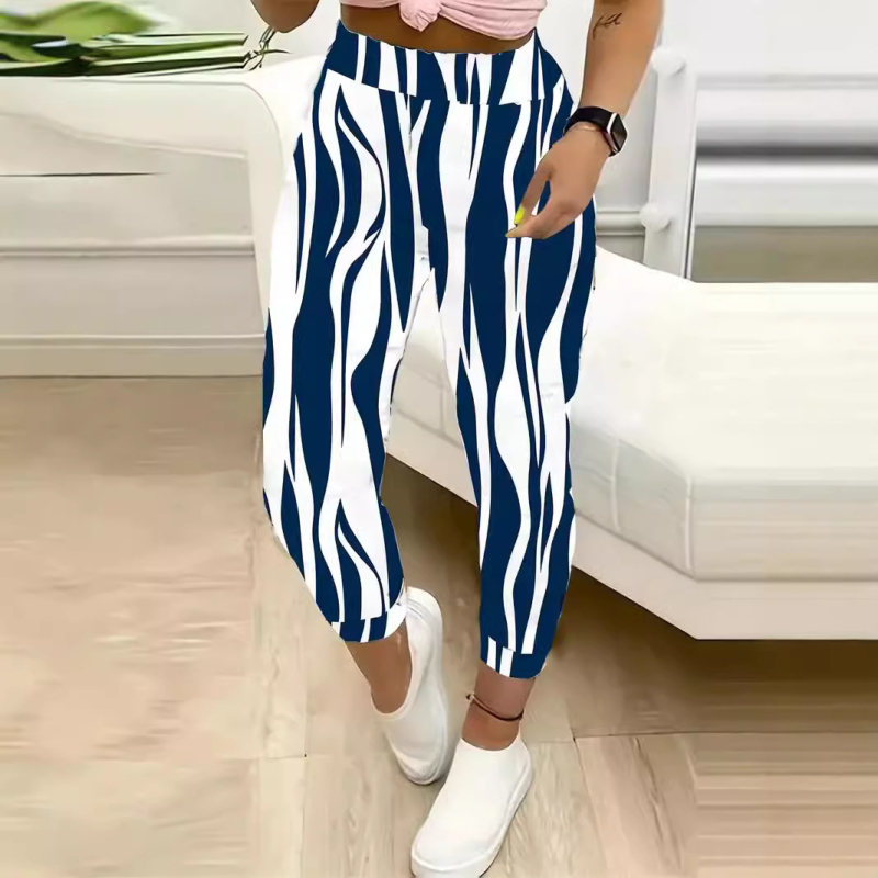 Pantaloni sport pentru femei, de primăvară și toamnă, noi, 2024, cu buzunar, geometric, ML1