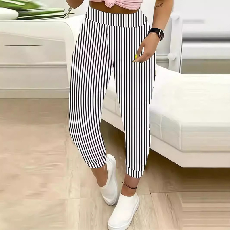 Pantaloni sport pentru femei, de primăvară și toamnă, noi, 2024, cu buzunar, geometric, ML1