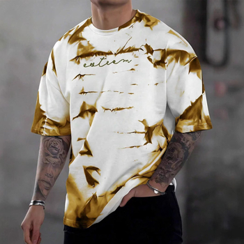 Ljetna muška majica kratkih rukava s 3D ispisom, veleprodaja, trendi okrugli izrez, kratkih rukava za fitness