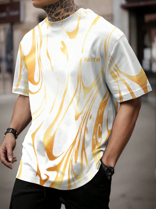 Ljetna muška majica kratkih rukava s 3D ispisom, veleprodaja, trendi okrugli izrez, kratkih rukava za fitness