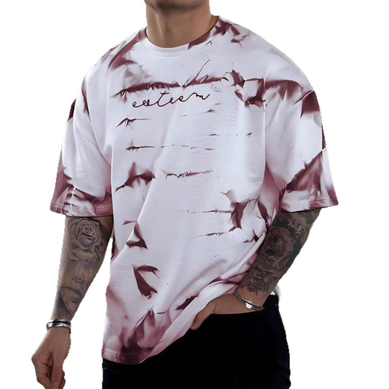 Ljetna muška majica kratkih rukava s 3D ispisom, veleprodaja, trendi okrugli izrez, kratkih rukava za fitness