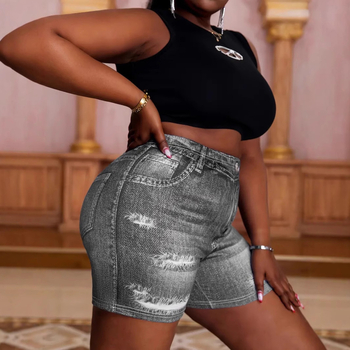 Cezhraničné 2024 Nové Amazon Európske a americké módne ležérne vysoko kvalitné falošné džínsové dámske šortky WS4