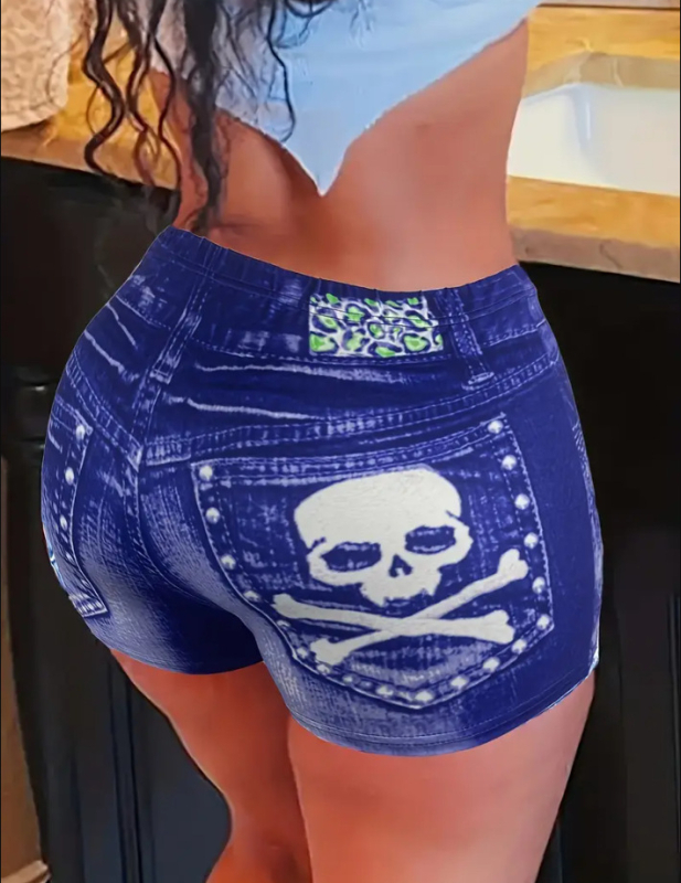 Cezhraničné 2024 Nové Amazon Európske a americké módne ležérne vysoko kvalitné falošné džínsové dámske šortky WS4