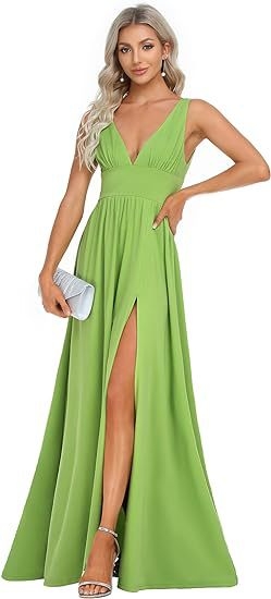 Euroopa ja Ameerika Aliexpressi õhtukleit 2025 seksikas naiste sügava V-kaelusega varrukateta küljelõhikuga põrandani ulatuv õhtukleit lihtne