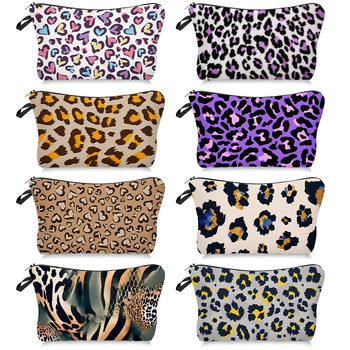 Naujas tarpvalstybinis leopardo 3D skaitmeninio spausdinimo prausimosi krepšys, madingas, aukštos klasės kosmetikos laikymo krepšys, kosmetinis krepšys