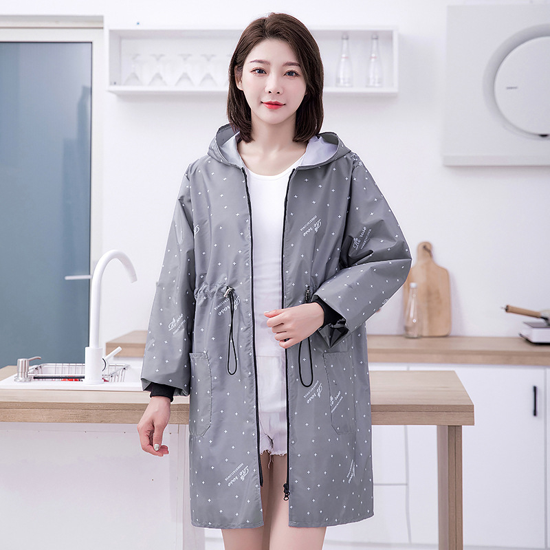 Kodumajapidamises kasutatav köögipõll pikkade varrukatega naiste köögi veekindel vööümbris internetikuulsuste õlikindel saastumisvastane tõmblukuga põll