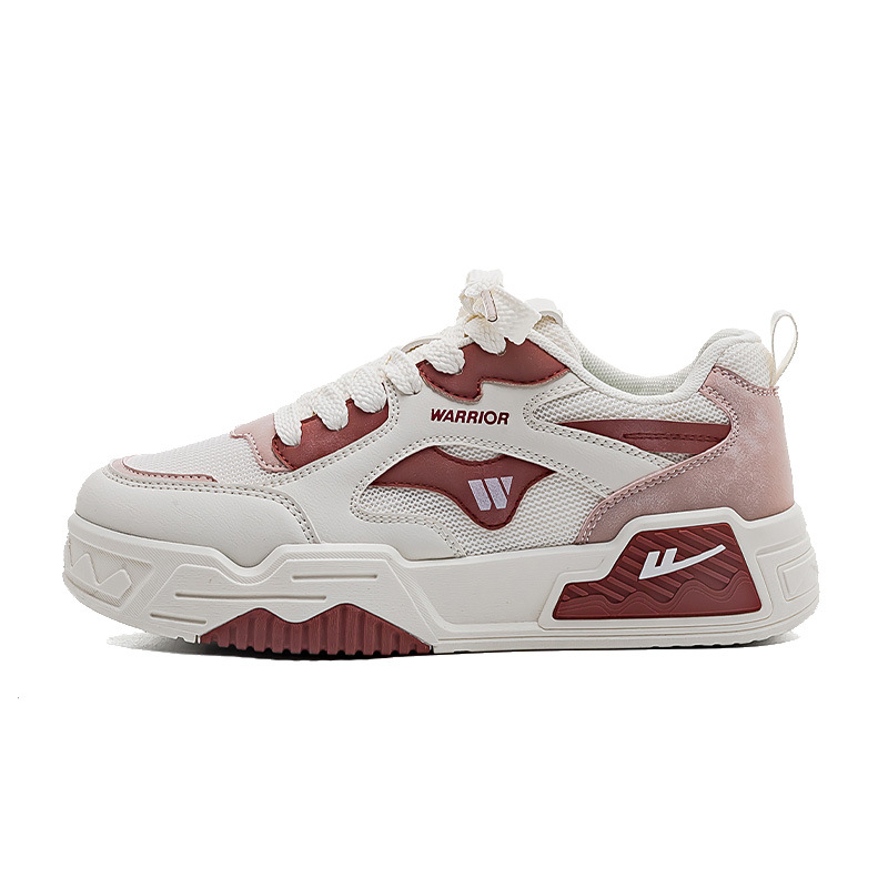 „Warrior“ pavasario populiarūs balti moteriški bateliai 2024 m. nauji nišiniai universalūs minkšto dugno sportiniai bateliai, lentos formos bateliai, kamuoliuko formos bateliai.