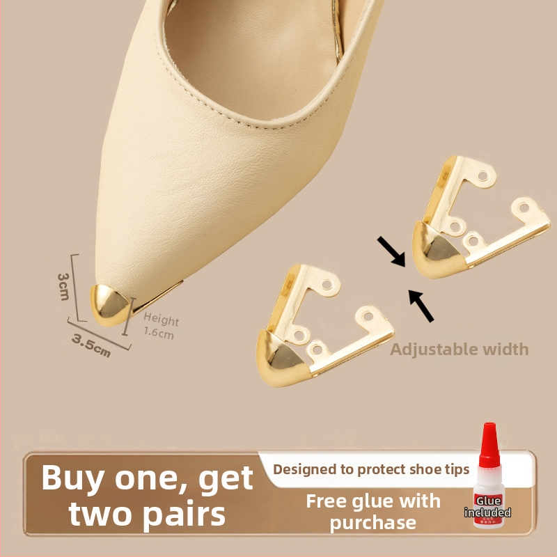 Varbakaitse, Varbakaitse, Löögivastane kingaots, Nahkne kingaotsakate, Kõrgete kontsade parandus, Terava ninaga kott, Varba metallist pea artefakt