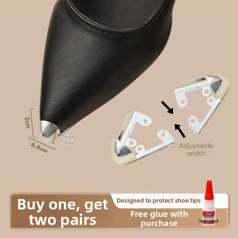 Varbakaitse, Varbakaitse, Löögivastane kingaots, Nahkne kingaotsakate, Kõrgete kontsade parandus, Terava ninaga kott, Varba metallist pea artefakt