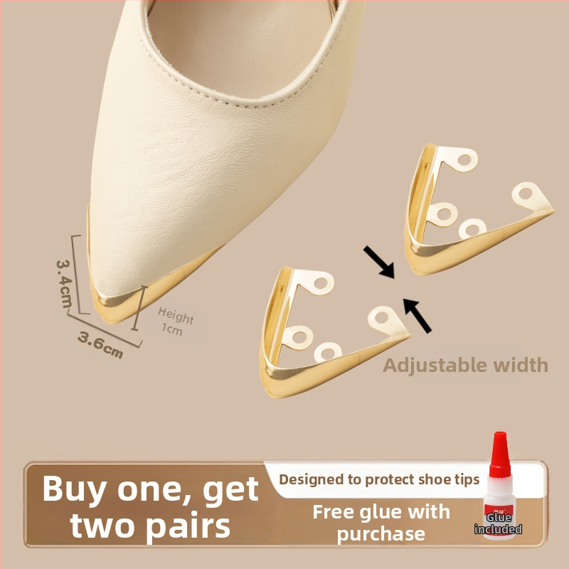 Varbakaitse, Varbakaitse, Löögivastane kingaots, Nahkne kingaotsakate, Kõrgete kontsade parandus, Terava ninaga kott, Varba metallist pea artefakt