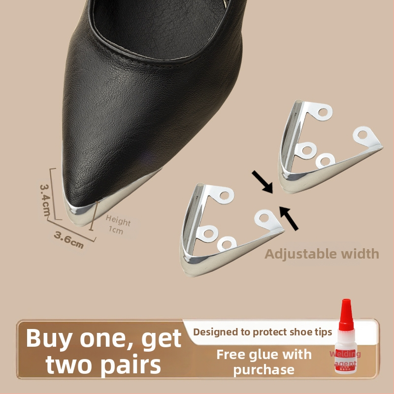 Varbakaitse, Varbakaitse, Löögivastane kingaots, Nahkne kingaotsakate, Kõrgete kontsade parandus, Terava ninaga kott, Varba metallist pea artefakt