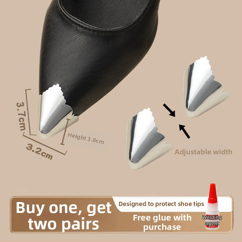 Varbakaitse, Varbakaitse, Löögivastane kingaots, Nahkne kingaotsakate, Kõrgete kontsade parandus, Terava ninaga kott, Varba metallist pea artefakt