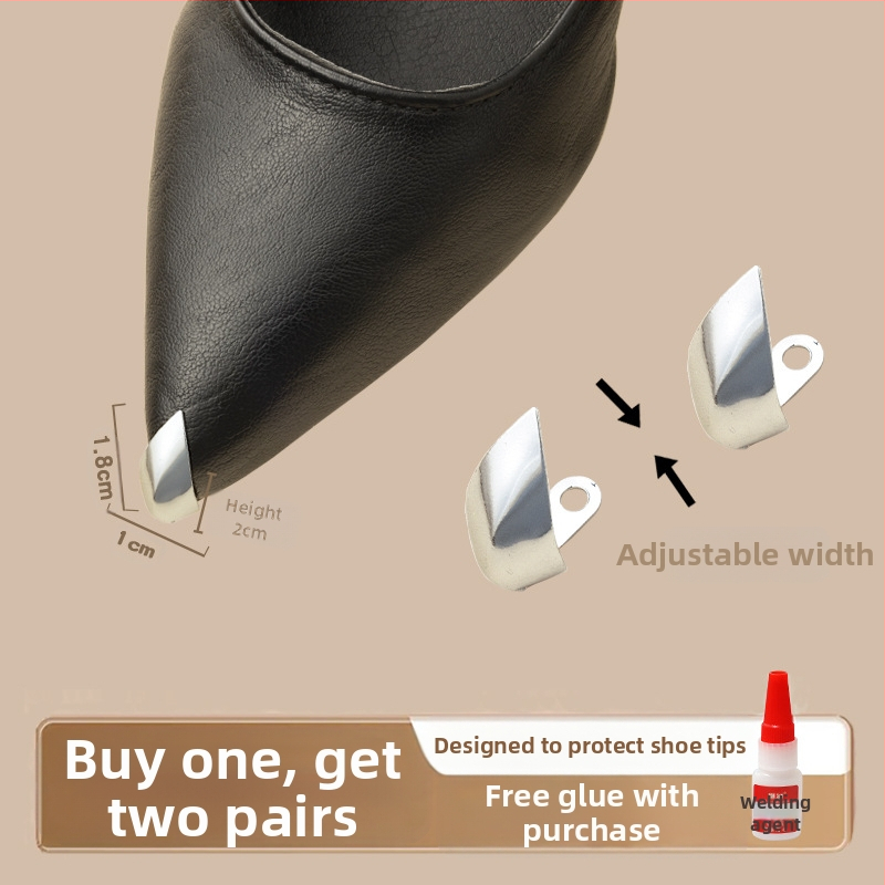 Varbakaitse, Varbakaitse, Löögivastane kingaots, Nahkne kingaotsakate, Kõrgete kontsade parandus, Terava ninaga kott, Varba metallist pea artefakt