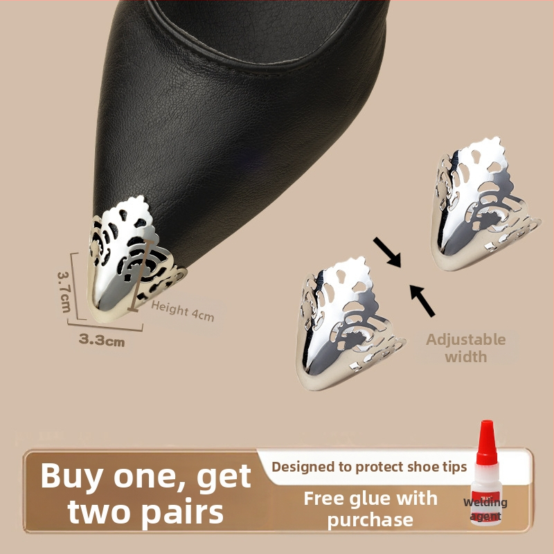 Varbakaitse, Varbakaitse, Löögivastane kingaots, Nahkne kingaotsakate, Kõrgete kontsade parandus, Terava ninaga kott, Varba metallist pea artefakt