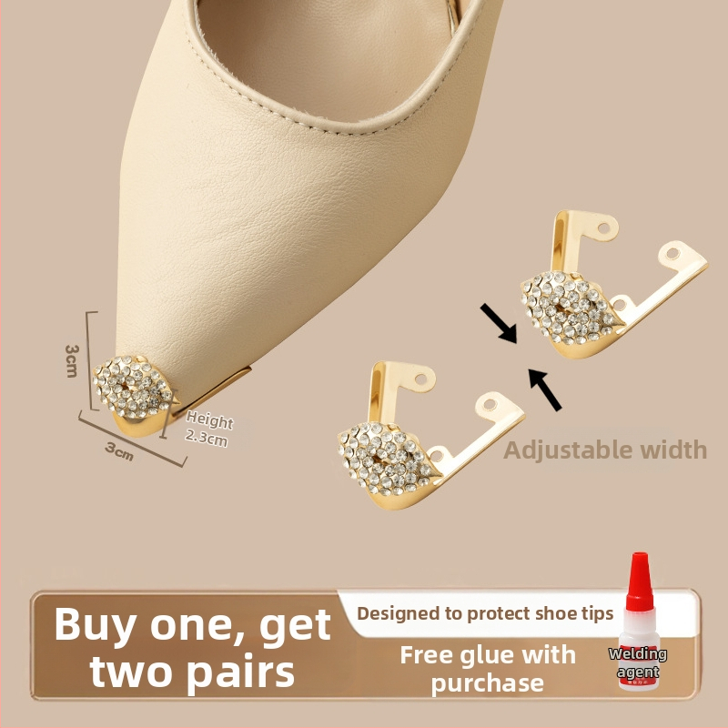 Varbakaitse, Varbakaitse, Löögivastane kingaots, Nahkne kingaotsakate, Kõrgete kontsade parandus, Terava ninaga kott, Varba metallist pea artefakt