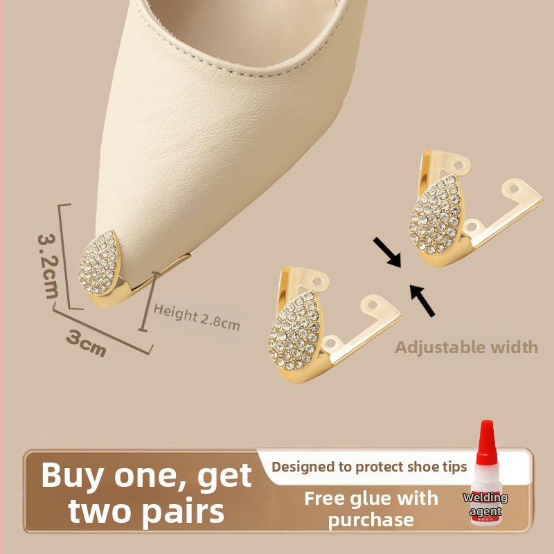 Varbakaitse, Varbakaitse, Löögivastane kingaots, Nahkne kingaotsakate, Kõrgete kontsade parandus, Terava ninaga kott, Varba metallist pea artefakt