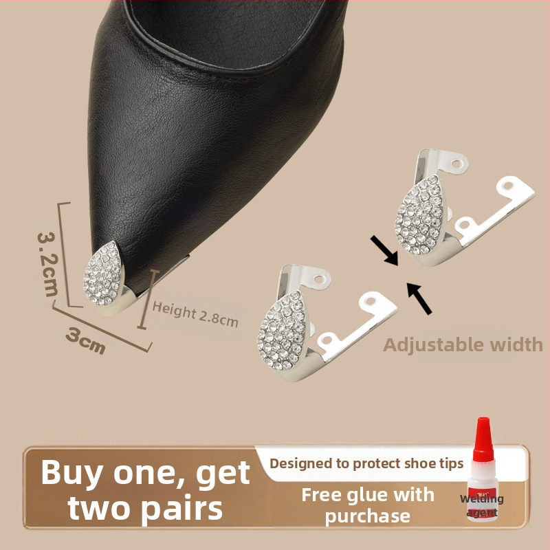 Varbakaitse, Varbakaitse, Löögivastane kingaots, Nahkne kingaotsakate, Kõrgete kontsade parandus, Terava ninaga kott, Varba metallist pea artefakt