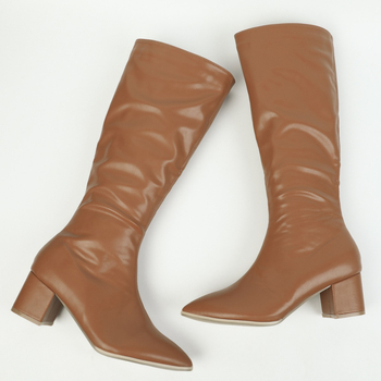 326-7 Cizme de damă cu toc gros și toc înalt, cizme casual, confortabile și calde, pentru comerț exterior transfrontalier