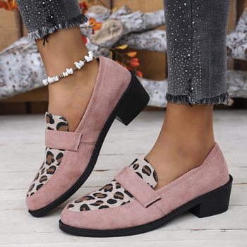 Dámske balerínky s plytkými ústami, veľké rozmery, jeseň 2024, európske a americké farebne zladené, nazúvacie, ležérne, hrubé podpätky, bochníkové, dámske topánky