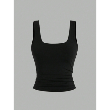 Νέο μοντέρνο γυναικείο γιλέκο λεοπάρ print του 2024, σέξι, μεγάλο, κοντό, τιράντες με λαιμόκοψη U και διαρροή στον ομφαλό