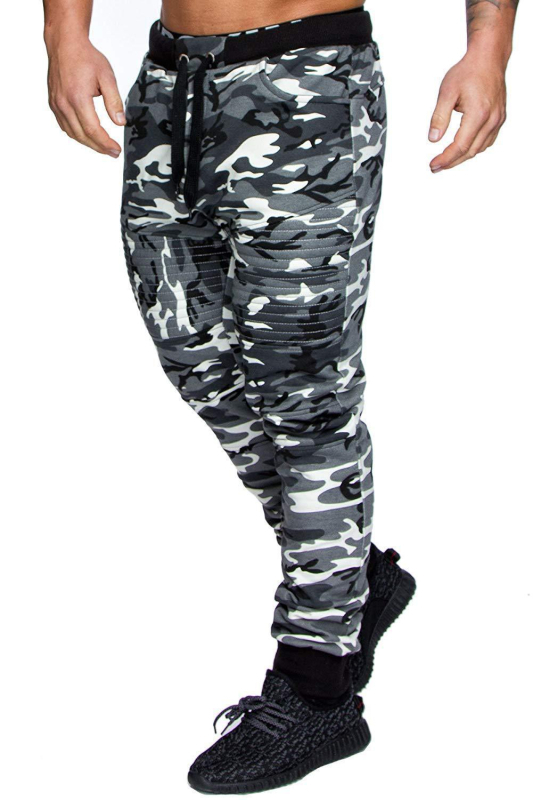 Pantaloni sport casual pentru bărbați 2022, comerț exterior european și american, design cu dungi hip hop, camuflaj, sport, fitness, pantaloni pentru bărbați