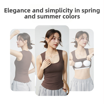 Γυναικείο σουτιέν με καμπάνα και κολάρο κολοκύθας, σε καφέ χρώμα με εσωτερική επένδυση στο στήθος, ζεστό, φθινοπωρινό και χειμωνιάτικο αμάνικο τοπ με τελείωμα