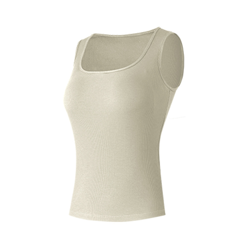 Sutien de damă cu guler de dovleac, culoarea cafelei, cu pernă de piept, cald, toamnă și iarnă, fără mâneci, camisol