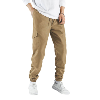 Pánske nohavice s viacerými vreckami CrossBorder, veľkosť S, jar a jeseň, plus size, trendy ležérne nohavice, pánske keprové nohavice s viacerými vreckami a žeriavom
