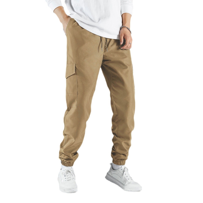 Pánske nohavice s viacerými vreckami CrossBorder, veľkosť S, jar a jeseň, plus size, trendy ležérne nohavice, pánske keprové nohavice s viacerými vreckami a žeriavom
