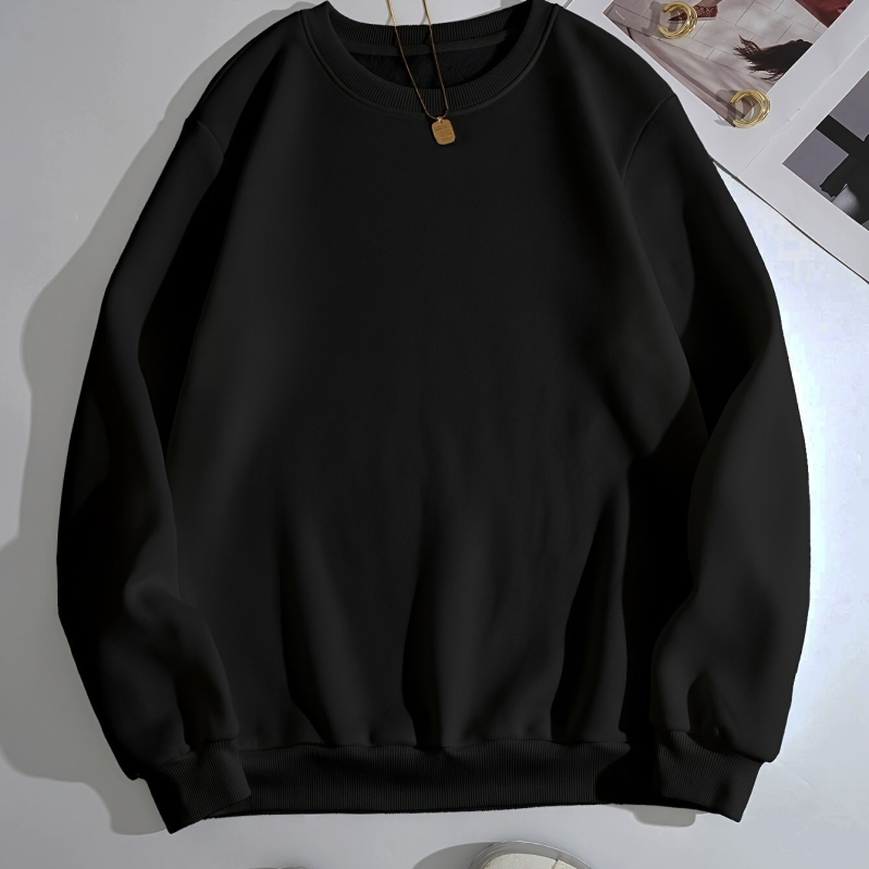 [Cod european transfrontalier] Hanorac cu guler rotund, culoare uni, pentru femei, autumn