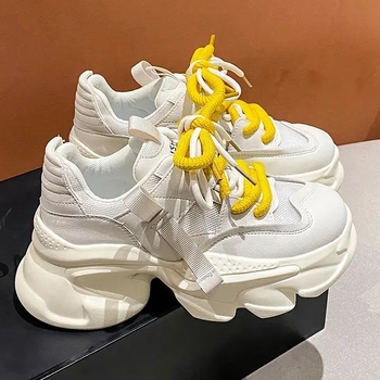 Pantofi sport la modă pentru cupluri, din plasă, cu talpă groasă, pentru toate anotimpurile, confortabili și versatili pentru bărbați și femei