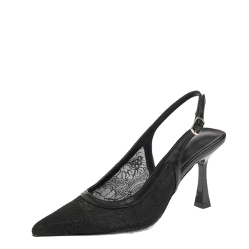 Νέα καλοκαιρινά σανδάλια με τακούνι στιλέτο, γυναικεία γαλλικά ρετρό, μυτερά ψηλοτάκουνα με δαντέλα, κομψά και κομψά