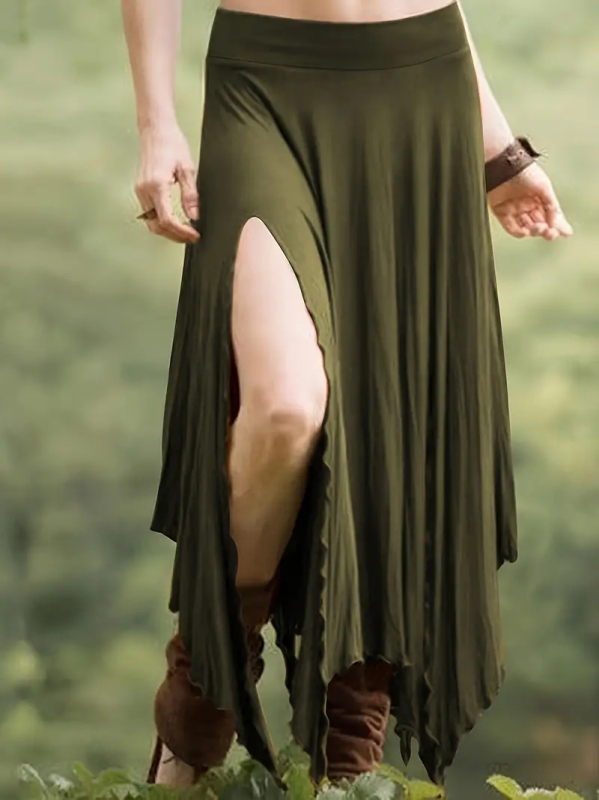 Najpredávanejšia dámska jednofarebná sukňa s nepravidelným elastickým pásom na AliExpress v Európe a Amerike