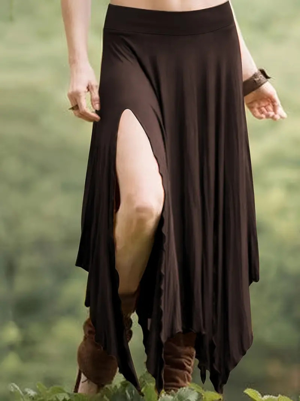 Najpredávanejšia dámska jednofarebná sukňa s nepravidelným elastickým pásom na AliExpress v Európe a Amerike