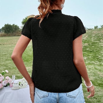 Ευρώπη και Αμερική Amazon διασυνοριακές γυναίκες 2024 καλοκαίρι νέα μόδα γυναικεία πουκάμισα από δαντέλα σιφόν κατασκευαστές χονδρικής