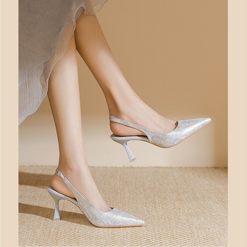 Νέα Κινέζικα Στυλ Εθνικού Στυλ Φόρεμα με Ψηλοτάκουνα Γυναικεία Τακούνι Στιλέτο 2024 Νέα Μυτερά Δάχτυλα Όλα τα Cheongsam Γαλλικού Στυλ