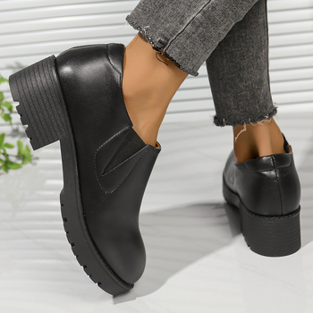 Γυναικεία Casual Παπούτσια 2025 Νέο Στυλ Μοντέρνα Απλά Παπούτσια με Ψηλοτάκουνα και Βαθύ V, Slip-On Παπούτσια