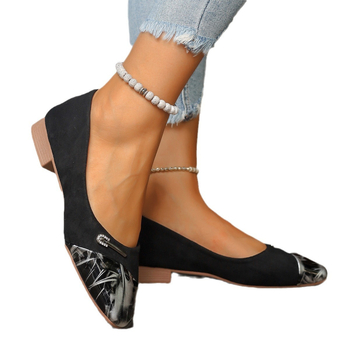 Νέα φλατ παπούτσια με στρογγυλή μύτη και ρηχό στόμα, Slip-on, για άνοιξη και φθινόπωρο, από σουέτ, σε μεγάλο μέγεθος.