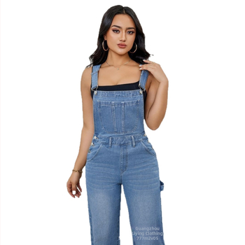 Ženske traperice najprodavanije u cijelosti, ekskluzivno za europsku i američku vanjsku trgovinu, kombinezoni od opranog trapera s osobnošću