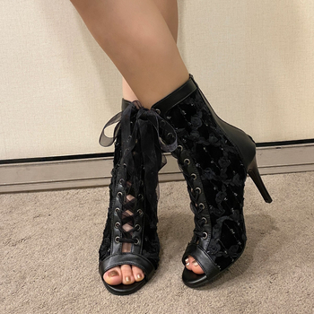 Wish Foreign Trade plus size ευρωπαϊκού και αμερικανικού στιλ ψηλοτάκουνα γυναικεία σανδάλια με λεπτό τακούνι και σταυρωτό φερμουάρ στο πίσω μέρος, σέξι σανδάλια με σταυρωτό τακούνι, σετ.