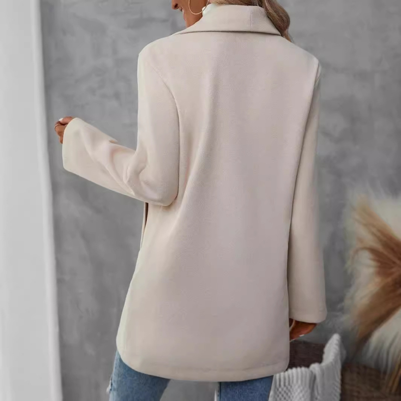 Casual european și american Aliexpress Amazon temu Popular Pure Color Women`s Wool Outwear Toamna și iarna Stil nou