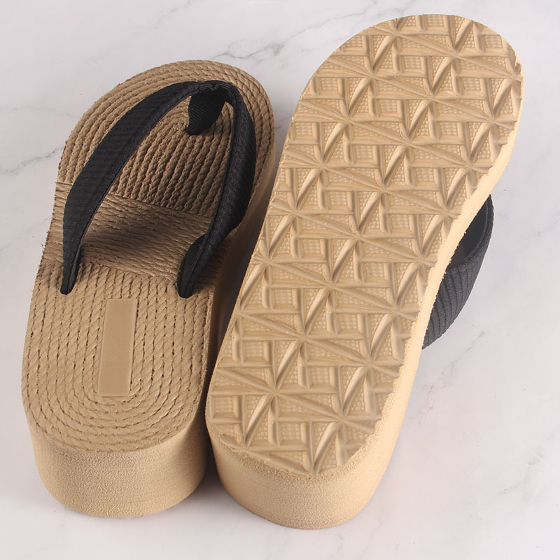 Papuci de interior cu talpă groasă EVA noi pentru femei, ținută de vară 2024, sandale simple și confortabile pentru femei, cu toc înalt, care se potrivesc perfect